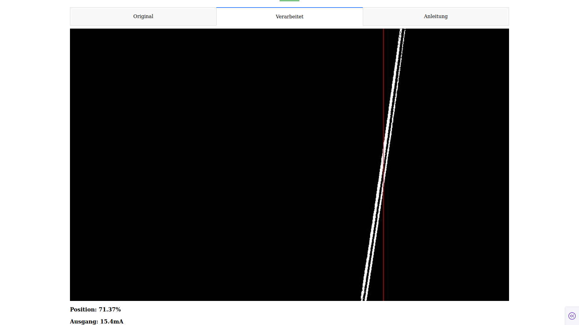 Kamera zur Positionsbestimmung eines Entlosproduktes